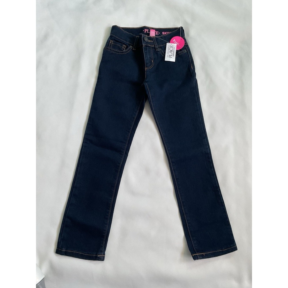 The Childrens Place Girls Skinny Jeans Stretch Navy  ‎ Size 6